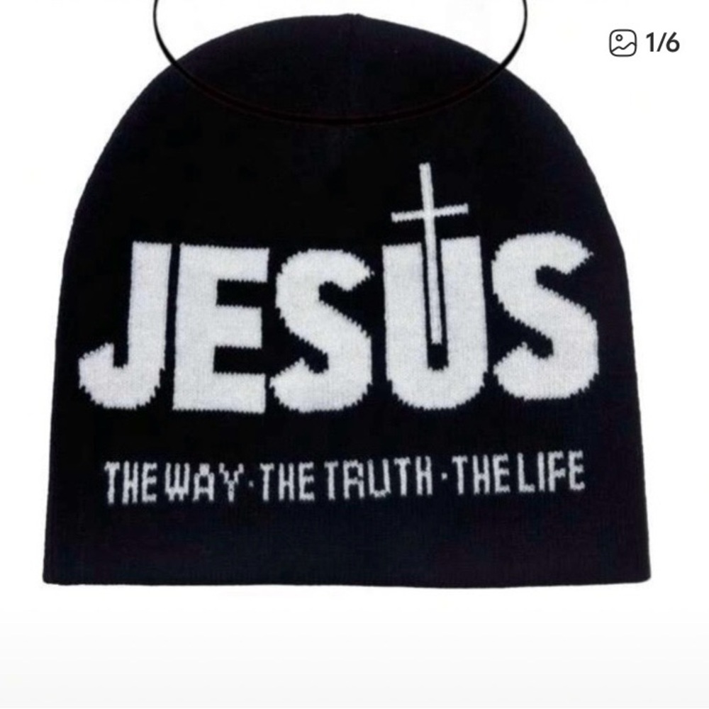 Stylish Black and White Beanie Hat